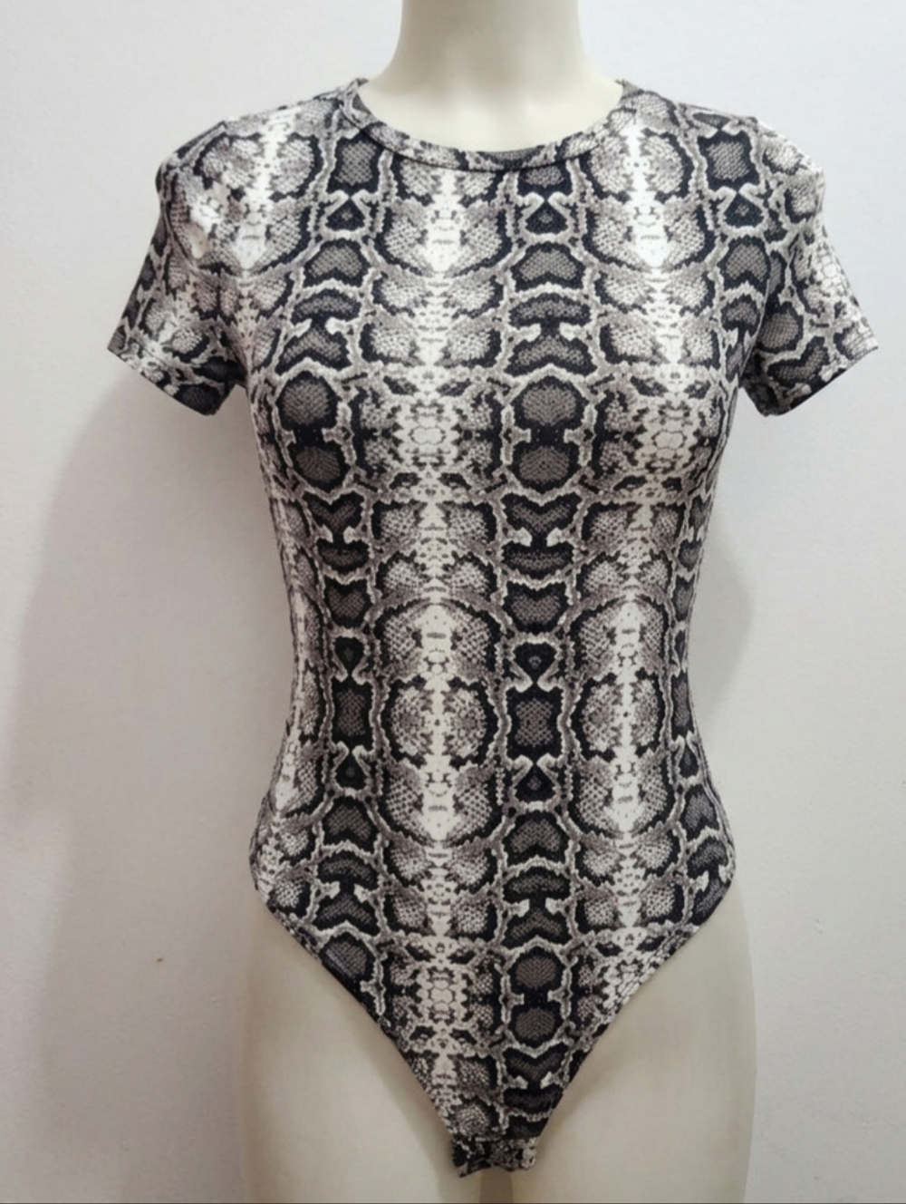 Express Snake Print Short Sleeve Bodysuit